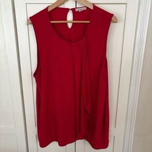 Dress Barn Vibrant Red Sleeveless Blouse